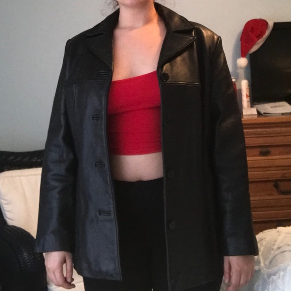 Black Leather Jacket ‘80s Vintage - Picture 10 of 10